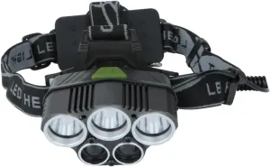 Led Camping Headlamp 5led Rechargeable Headlamp Waterproof Shockproof Aluminum Alloy Digital Regulated Comfort Fit No Battery
