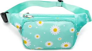 LEDAOU Kids Fanny Pack Belt Bag Boys Crossbody Bag Hip Pack Boys Bum Bag Lightweight Chest Bag Small Travel Essential for Casual Running Traveling Hiking Gifts (Daisy Green)