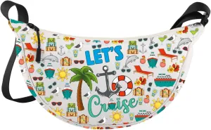 LEVLO Cruise Vacation Crossbody Bag Summer Beach Vacation Gift Let's Cruise Shoulder Bag Cruise Trip Merchandise