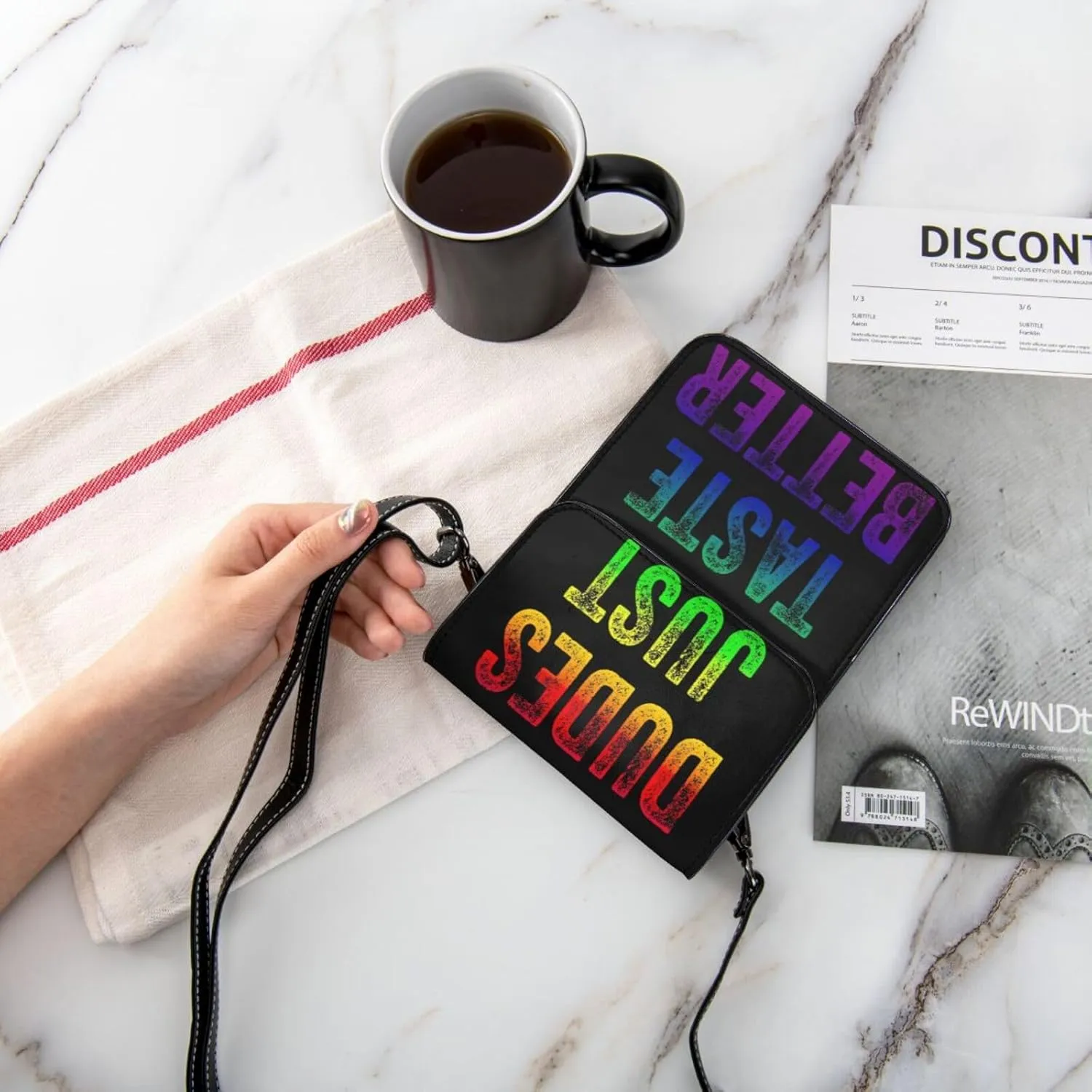 LGBT Pride Rainbow Gay Leather Crossbody Phone Purse for Women Cute Wallet Bags Lightweight Mini Sling Bag