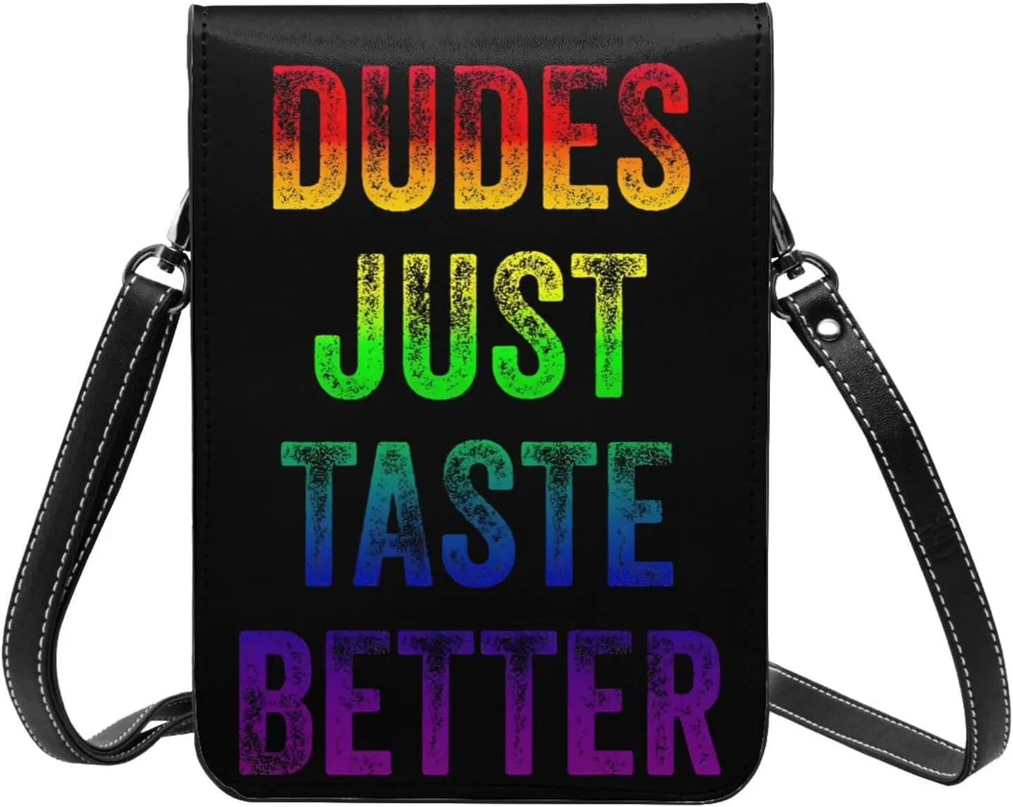 LGBT Pride Rainbow Gay Leather Crossbody Phone Purse for Women Cute Wallet Bags Lightweight Mini Sling Bag