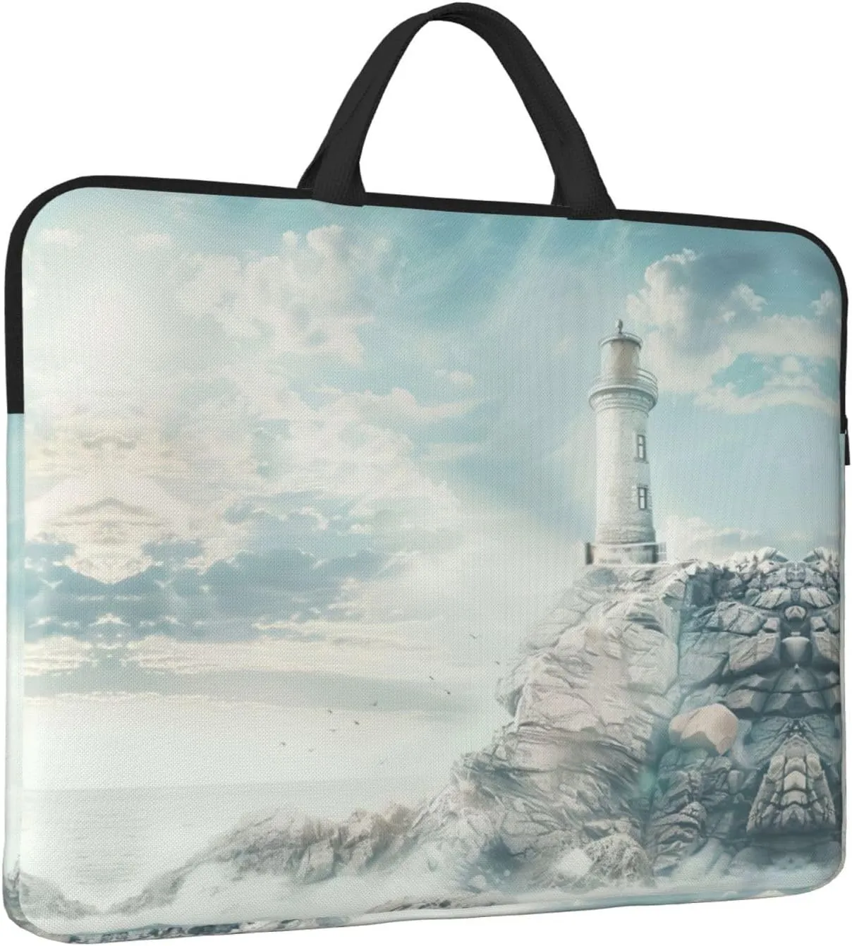 Lighthouse Backdrop Tote 14 Inch Laptop Computer Bag Business Hand Bag,Computer Protective Carrying Cover