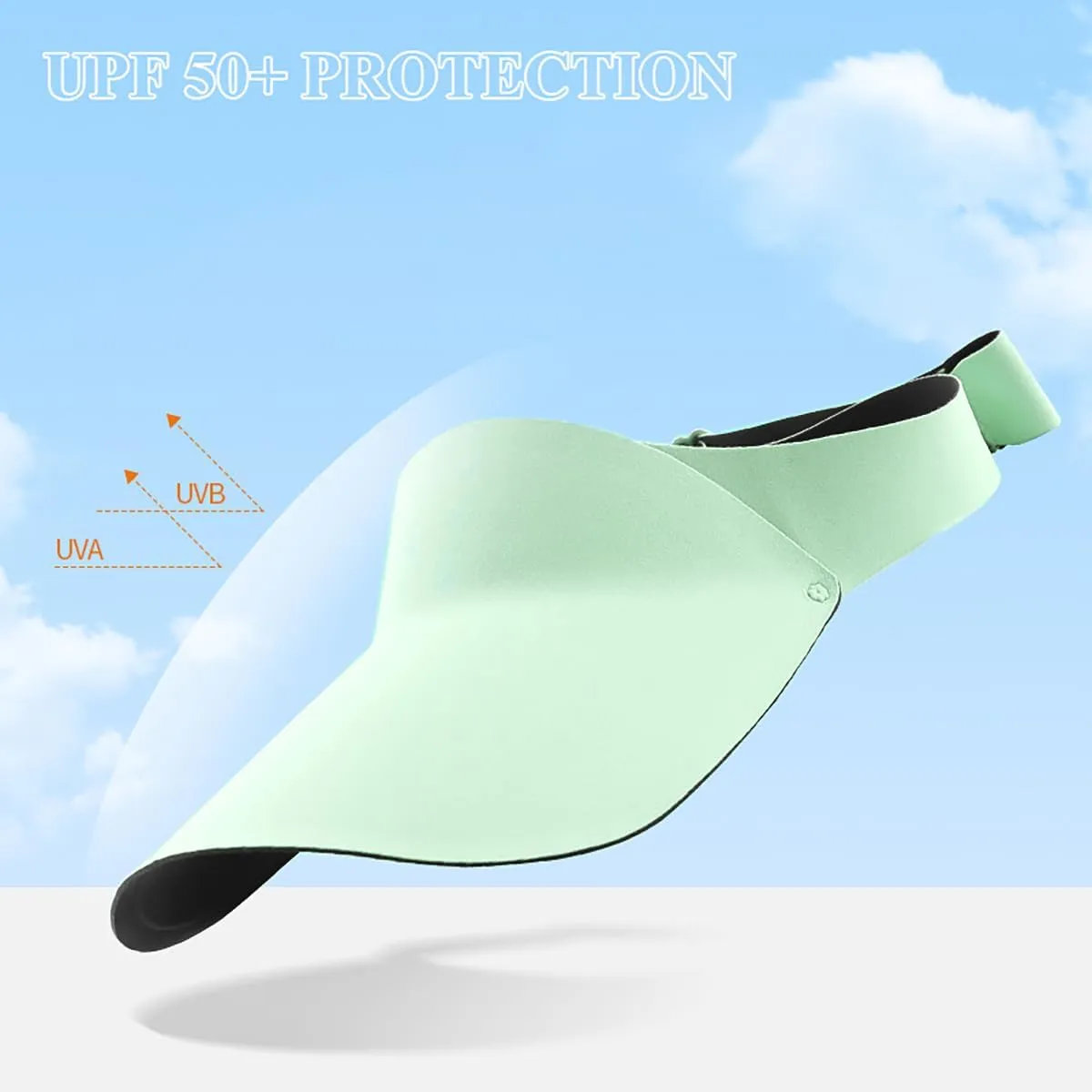 Lightweight Plain Sun Visor Hat UPF 50 Seamless Lycra Breathable Sports Women Sun Visor Cap for Sports and Beach