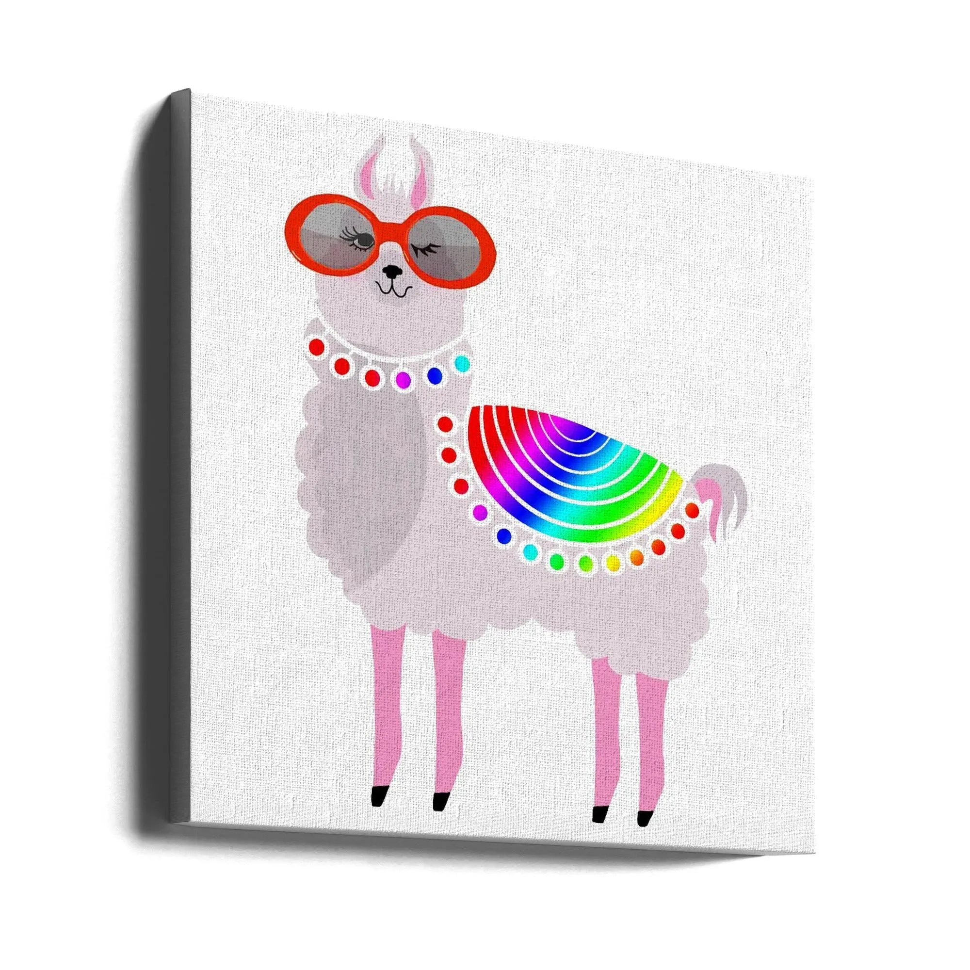 Llama with Red Sunglasses