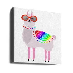 Llama with Red Sunglasses