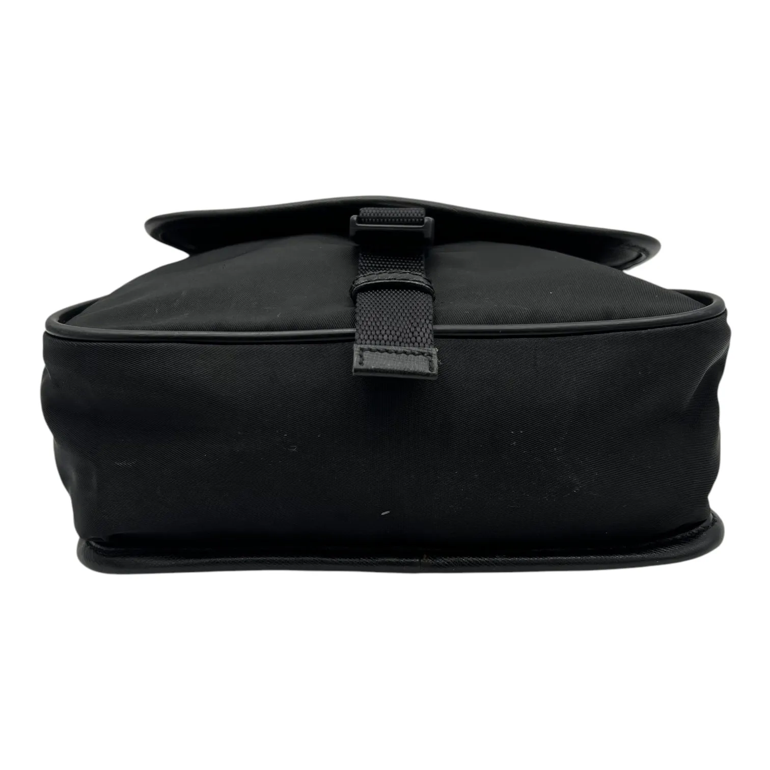 Logo Crossbody Bag Black in Nylon, Silver hardware