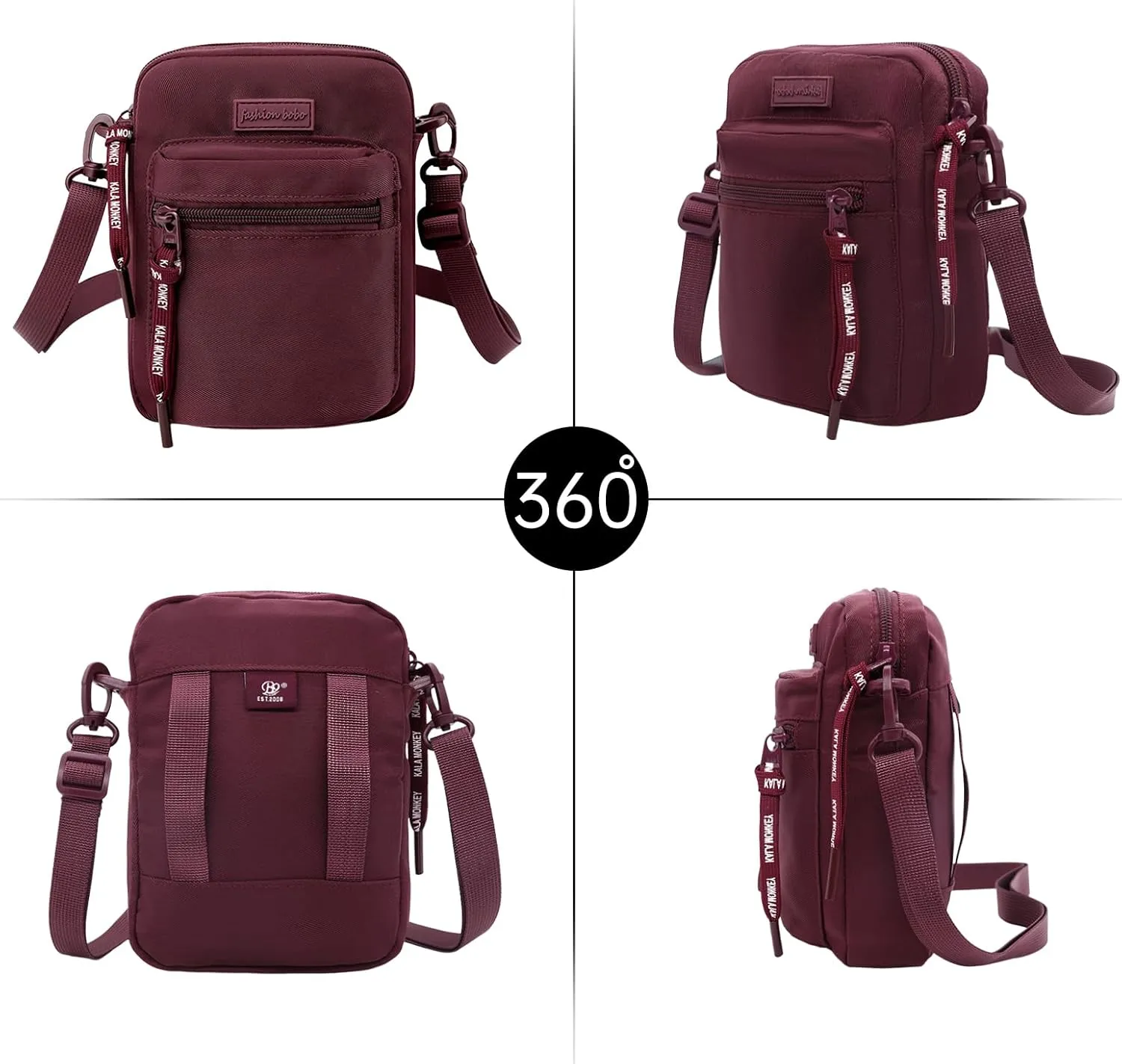 Long Keeper Crossbody Phone Bag - Women Men Travel Sling Bag Water Resistant Running Sport Cross Body Pouch Belt Waist Bag