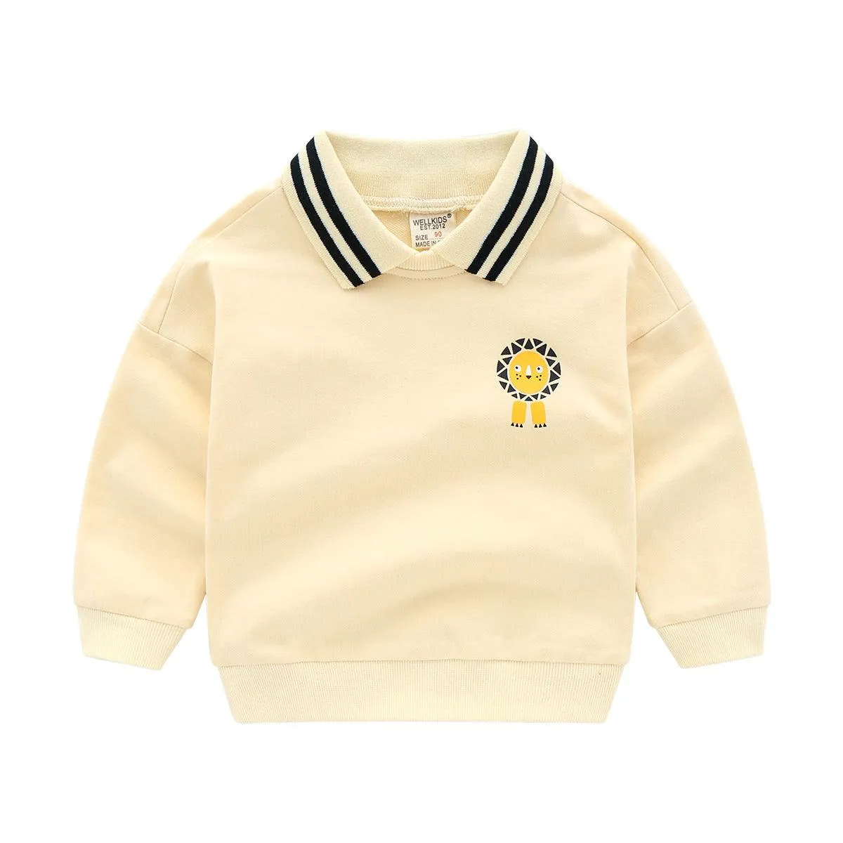 Long-Sleeved Children's Cartoon Striped Pullover Children's Casual Jacket