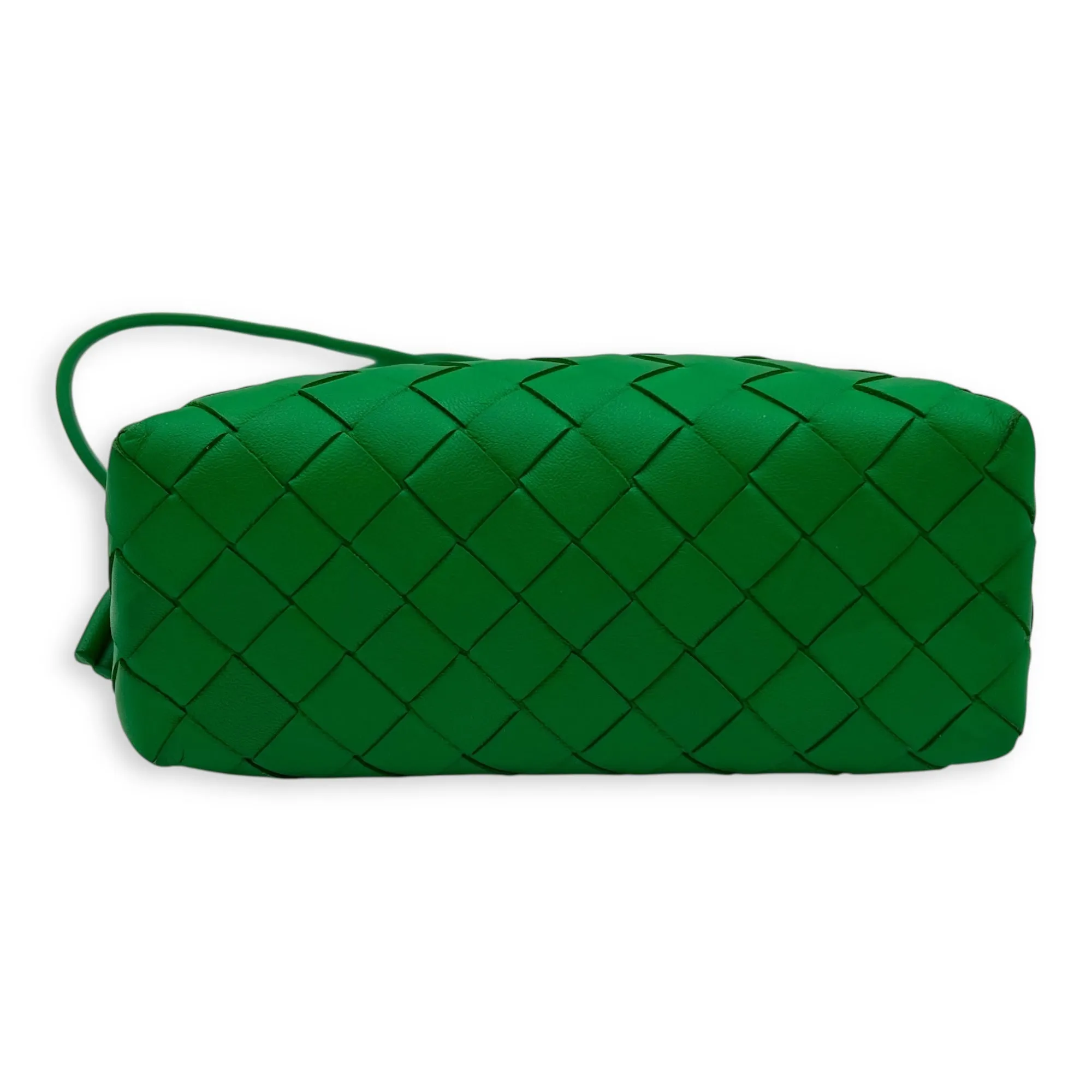 Loop Crossbody Bag Green in Calfskin, Gold hardware
