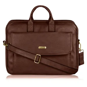 LOREM Faux Leather 9.44L Messenger Bag for Men – Fits Up to 15.6" Laptop – Ideal for Dell, HP, Lenovo, MacBook