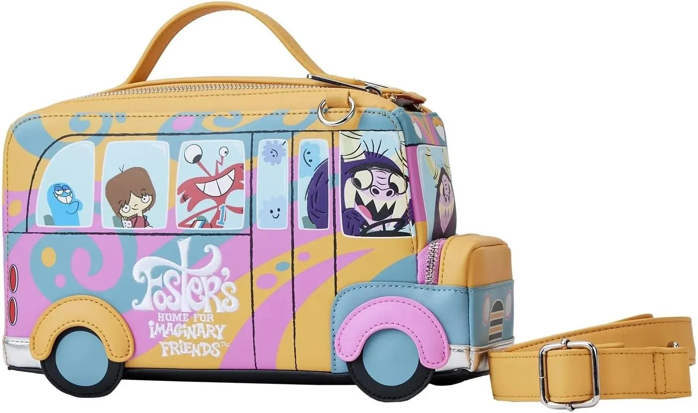 Loungefly Cartoon Network Foster's Home For Imaginary Friends Figural Bus Crossbody Womens Bag Purse