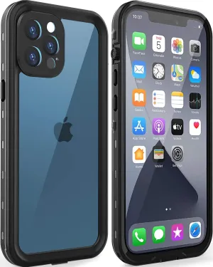 LOVE BEIDI Design for iPhone 12 Pro Waterproof Case, Full Body Shockproof Case with Screen Protector, Dust Proof Phone Cover for iPhone 12 Pro 6.1 Inch (Black)