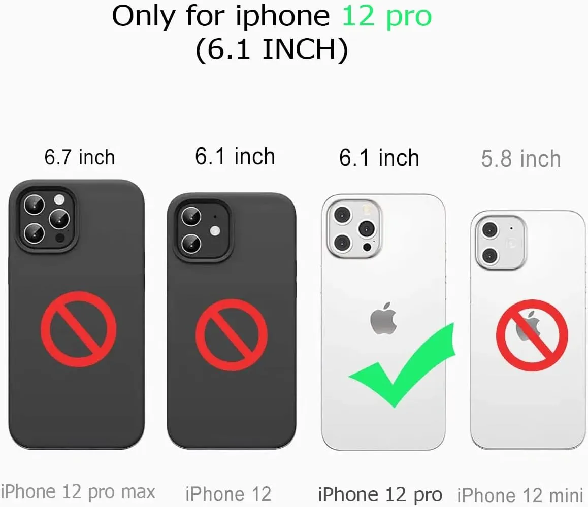 LOVE BEIDI Design for iPhone 12 Pro Waterproof Case, Full Body Shockproof Case with Screen Protector, Dust Proof Phone Cover for iPhone 12 Pro 6.1 Inch (Black)