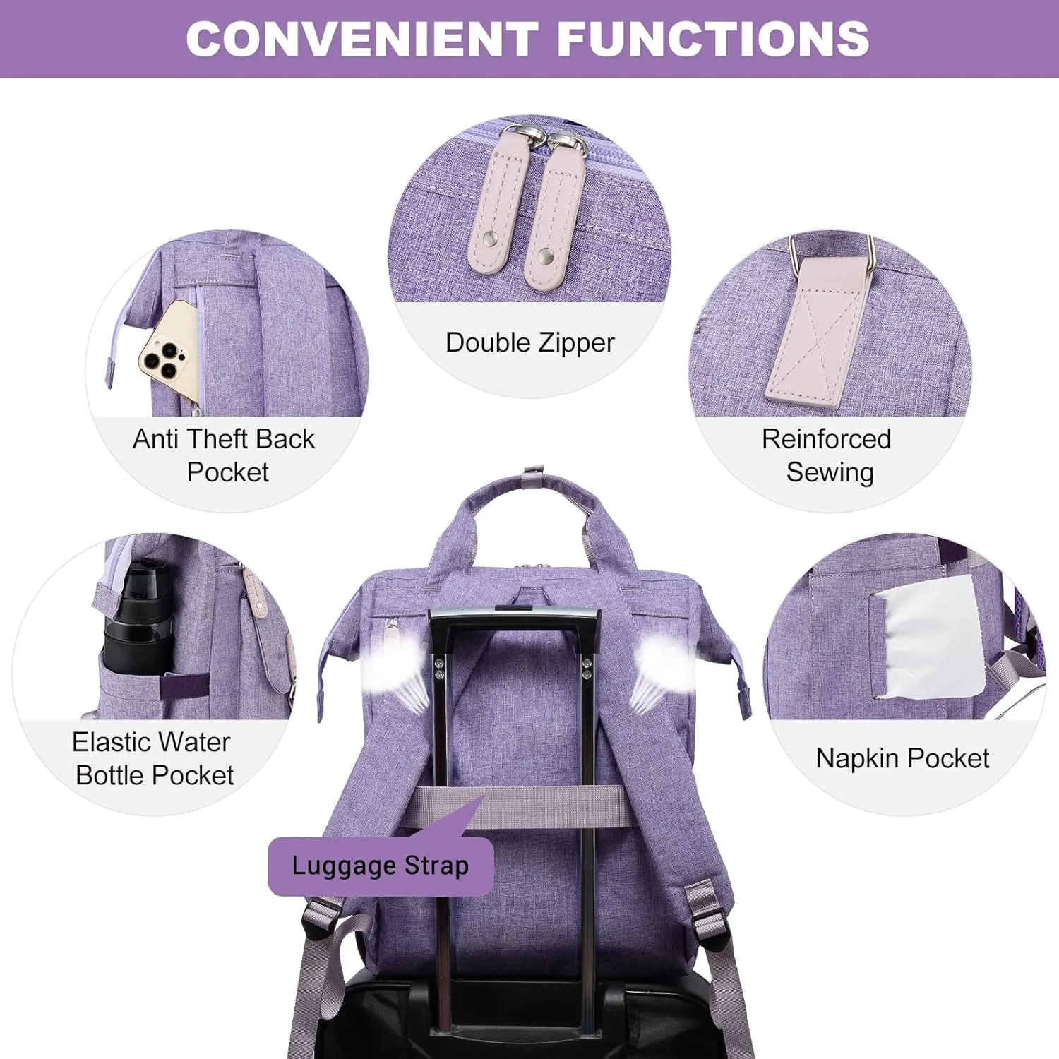 LOVEVOOK Laptop Backpack for Women Teacher Work Bags Travel Backpack, Business Computer Laptop Bag Nurse Bags College Backpack Purse, 17 Inch