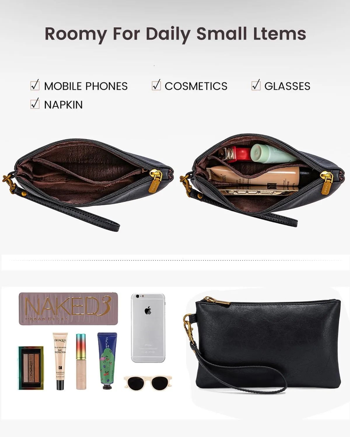 LOVEVOOK Laptop Bag for Women, Vintage Leather Work Bags, Professional Computer Bag Laptop Tote Bag, Business Handbag Office Briefcase Large Shoulder Purse, Black