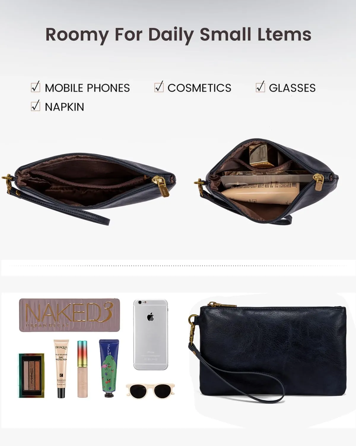 LOVEVOOK Laptop Tote Bag for Women, Vintage Leather Work Bags 15.6 inch Laptop Bag, Waterproof Computer Bag Business Office Briefcase, Dark Blue