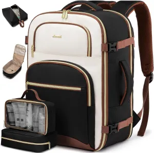 LOVEVOOK Travel Essentials Carry on Backpack 50L Travels Backpack for Women,Waterproof TSA Personal Item Travels Bag Airline Flight Approved,Large Carry on Luggage Laptop Backpack with Packing Cubes
