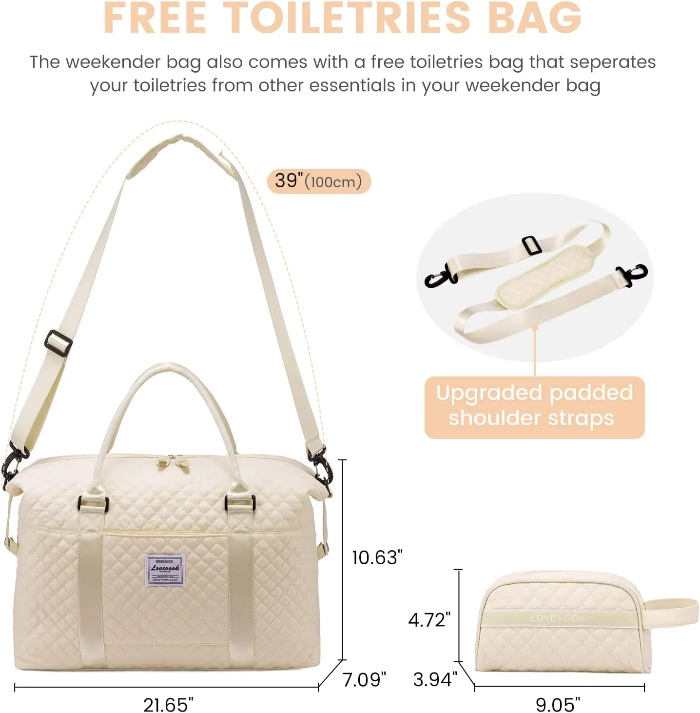 LOVEVOOK Weekender Bag for Women Cute Travel Tote Bag Gym Duffel Bag with Toiletry Bag Carry On Bag Overnight Hospital Bag