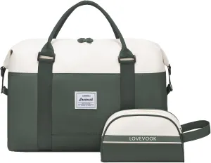 LOVEVOOK Weekender Bag for Women Cute Travel Tote Bag Gym Duffel Bag with Toiletry Bag Carry On Bag Overnight Hospital Bag