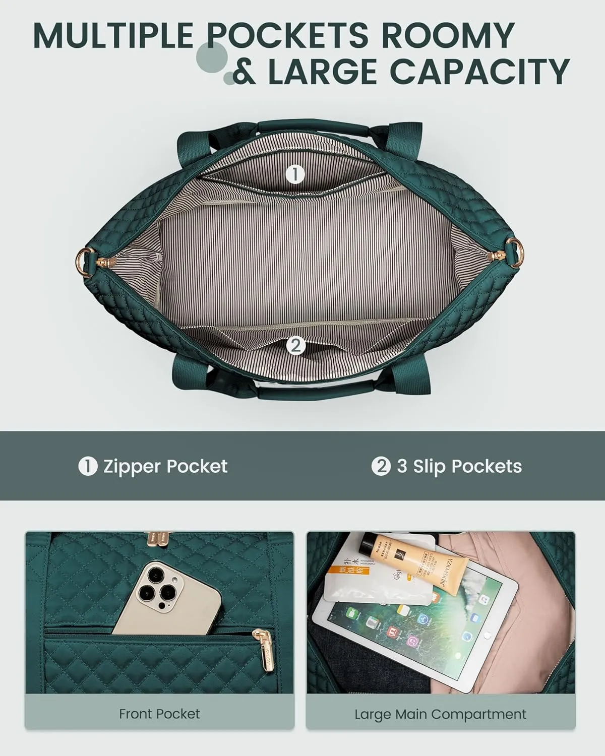 LOVEVOOK Weekender Bags for Women, Travel Duffle Bag with Shoe Compartment, Gym Duffel Bag with Makeup Bag Carry-on Tote Bag for Airplanes Weekend, Hospital Bags for Labor and Delivery