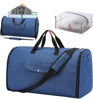 Lucshy Travel Bag, Garment Duffle Bags for Travel, Large Waterproof Crossbody Shoulder Capacity Suit Travel Garment (Blue-B), Zbl0325008