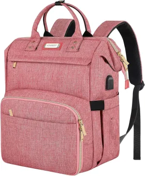 Lunch Bag Backpack, Insulated Cooler Backpack Lunch Box Laptop Backpack with USB Port for Women Men Fits 15.6 Inch Laptop Blue