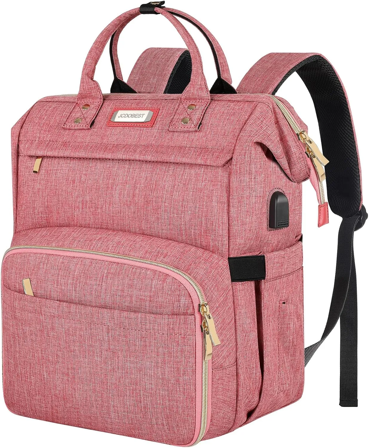 Lunch Bag Backpack, Insulated Cooler Backpack Lunch Box Laptop Backpack with USB Port for Women Men Fits 15.6 Inch Laptop Blue