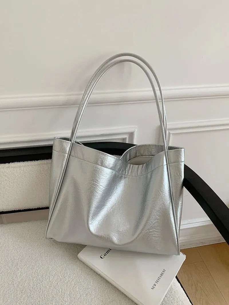 Luxury Silver Tote Bags for Women