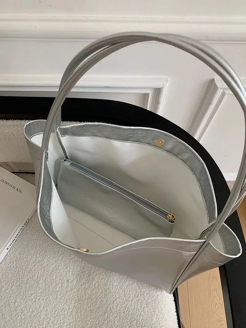Luxury Silver Tote Bags for Women