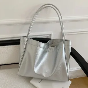 Luxury Silver Tote Bags for Women
