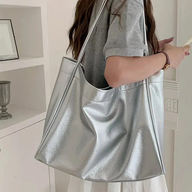 Luxury Silver Tote Bags for Women