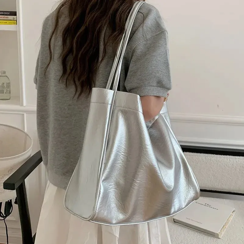 Luxury Silver Tote Bags for Women