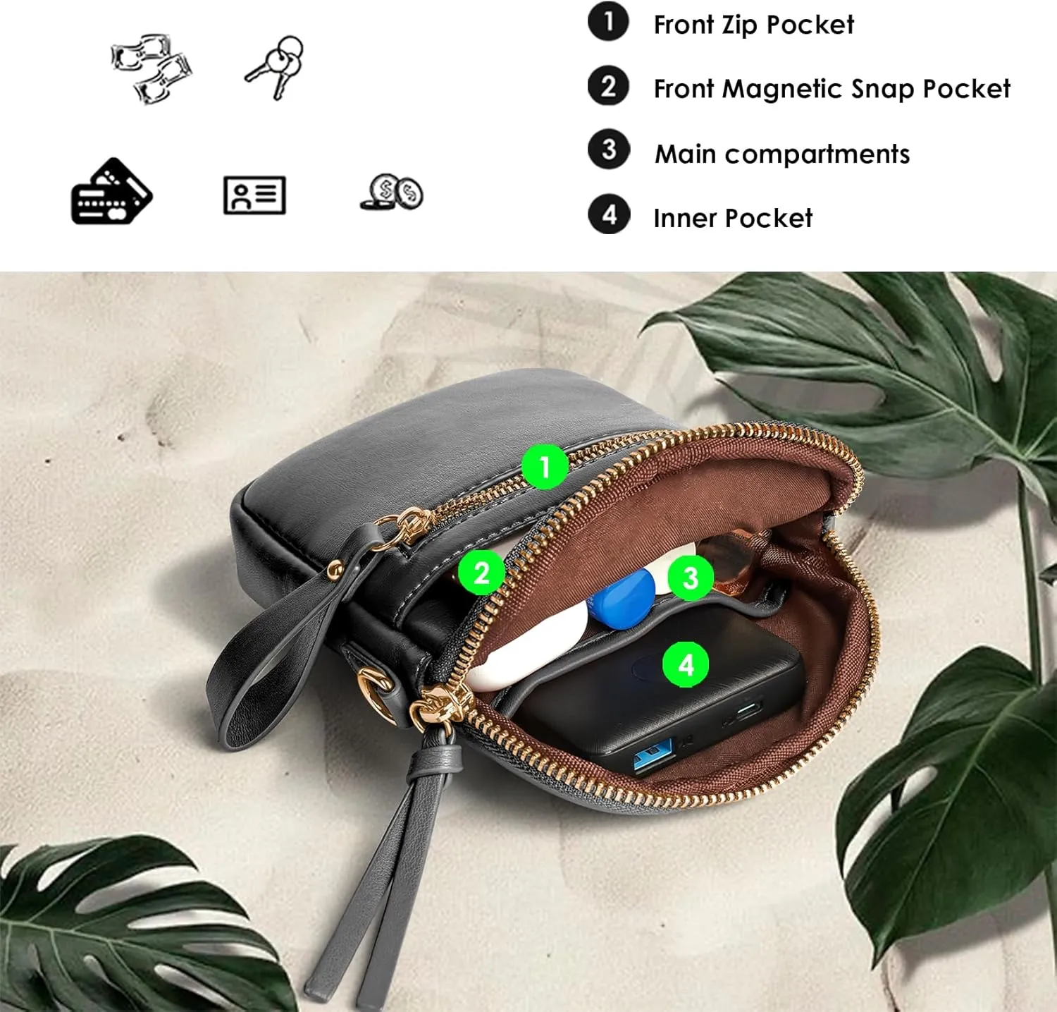 M-Plateau Crossbody Bags for Women and Men, Cross Body Bag Purses for Women Small,Phone Purse and with Adjustable Strap