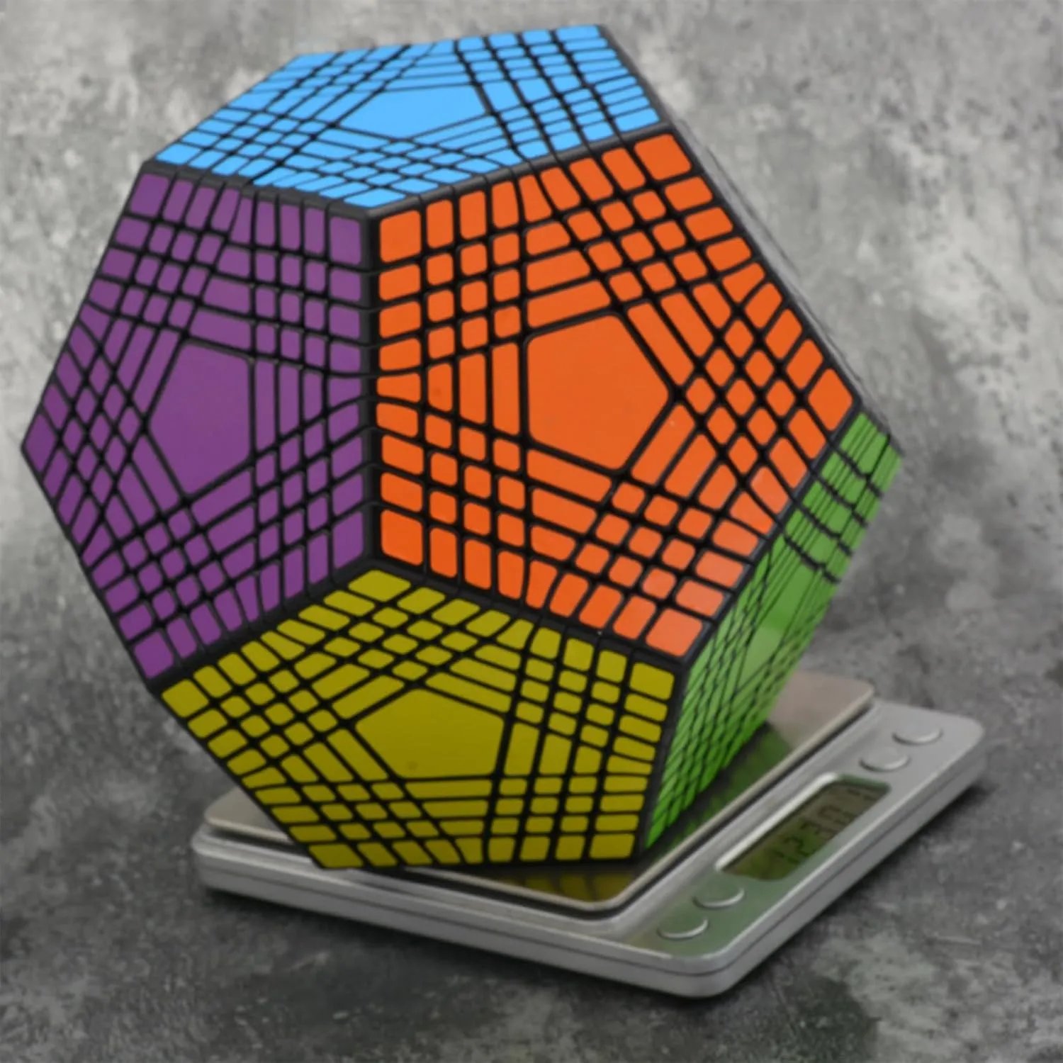 Magic Cube Megaminx Speed Cube Dodecahedron Cube Black Sticker Christmas Birthday Present Kids Gift,9×9