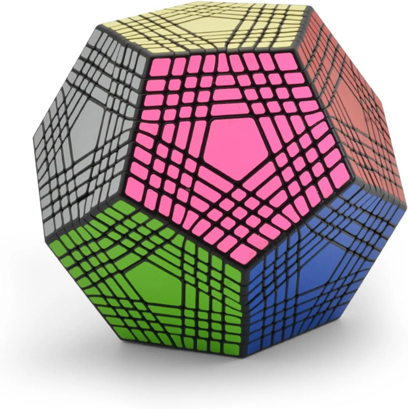 Magic Cube Megaminx Speed Cube Dodecahedron Cube Black Sticker Christmas Birthday Present Kids Gift,9×9