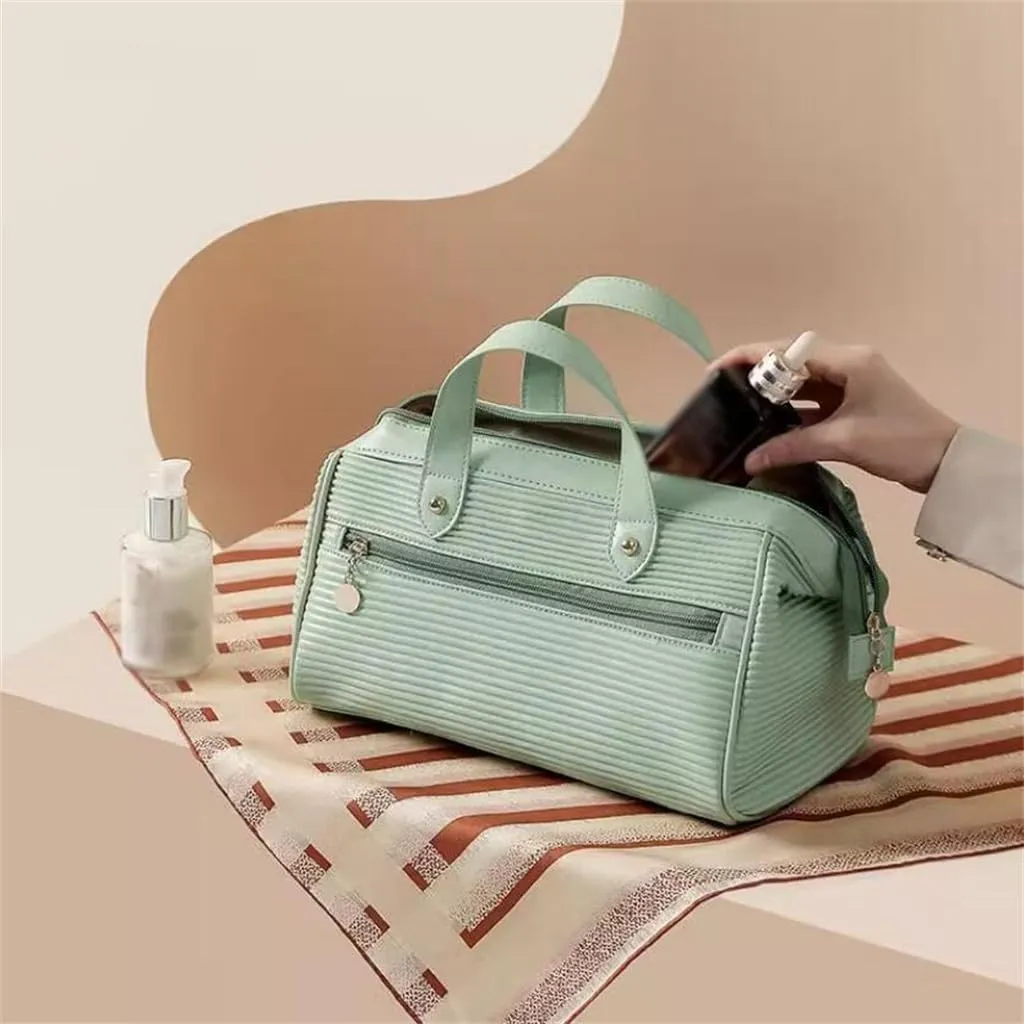 Makeup bag for women, large capacity, convenient storage bag, carrying handbag when traveling