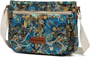 Malirona Women 's Durable Floral Crossbody Bag Canvas Messenger Handbag Multi Pocket Travel Satchel Purse
