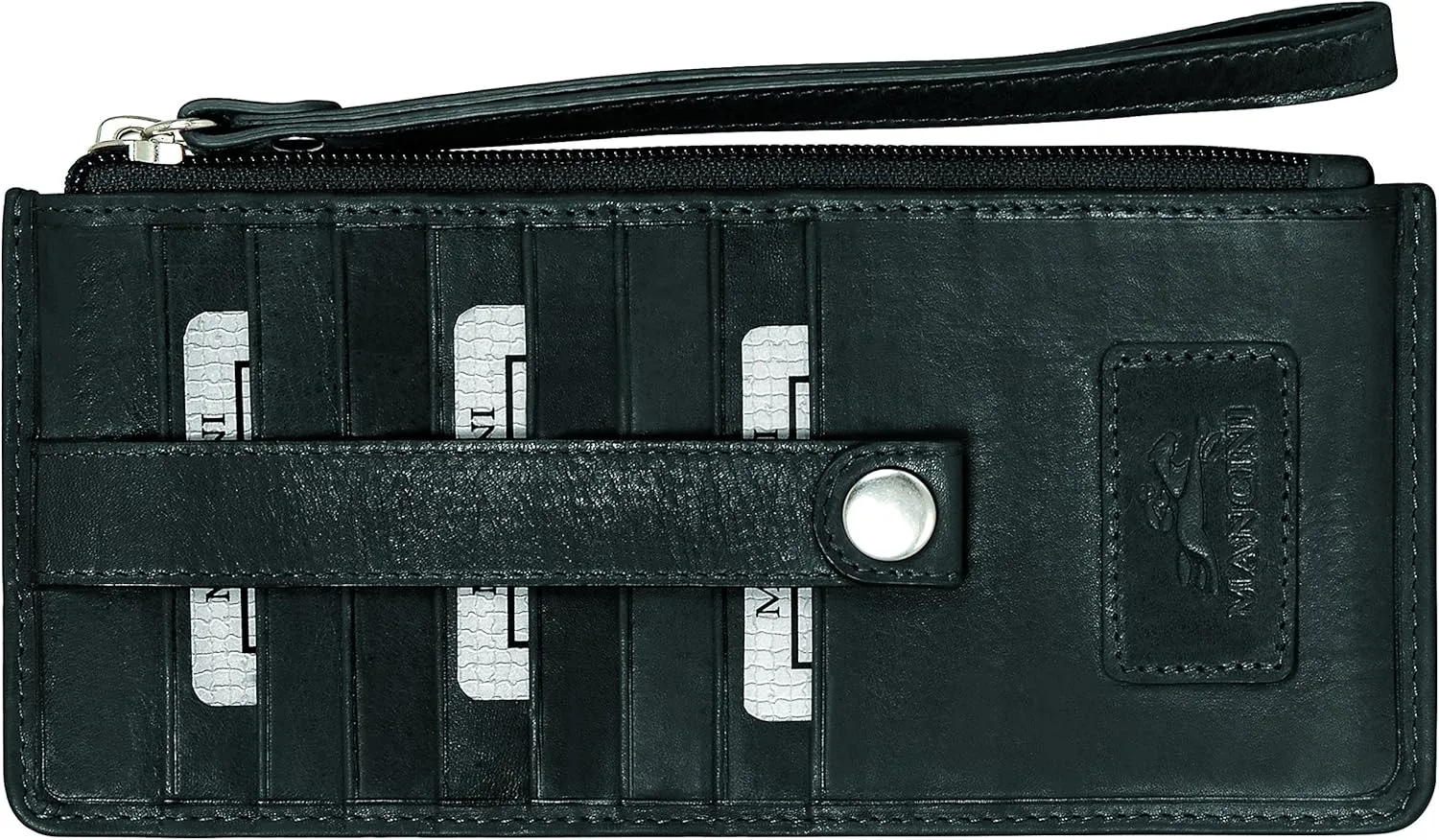 Mancini Ladies' Leather Wristlet Wallet (RFID Secure)