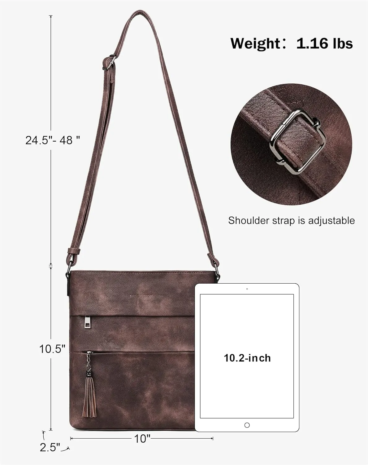 MASINTOR Crossbody Bags For Women, Stylish and Lightweight Shoulder Bag with Large Capacity, Crossbody Purse for Everyday Use