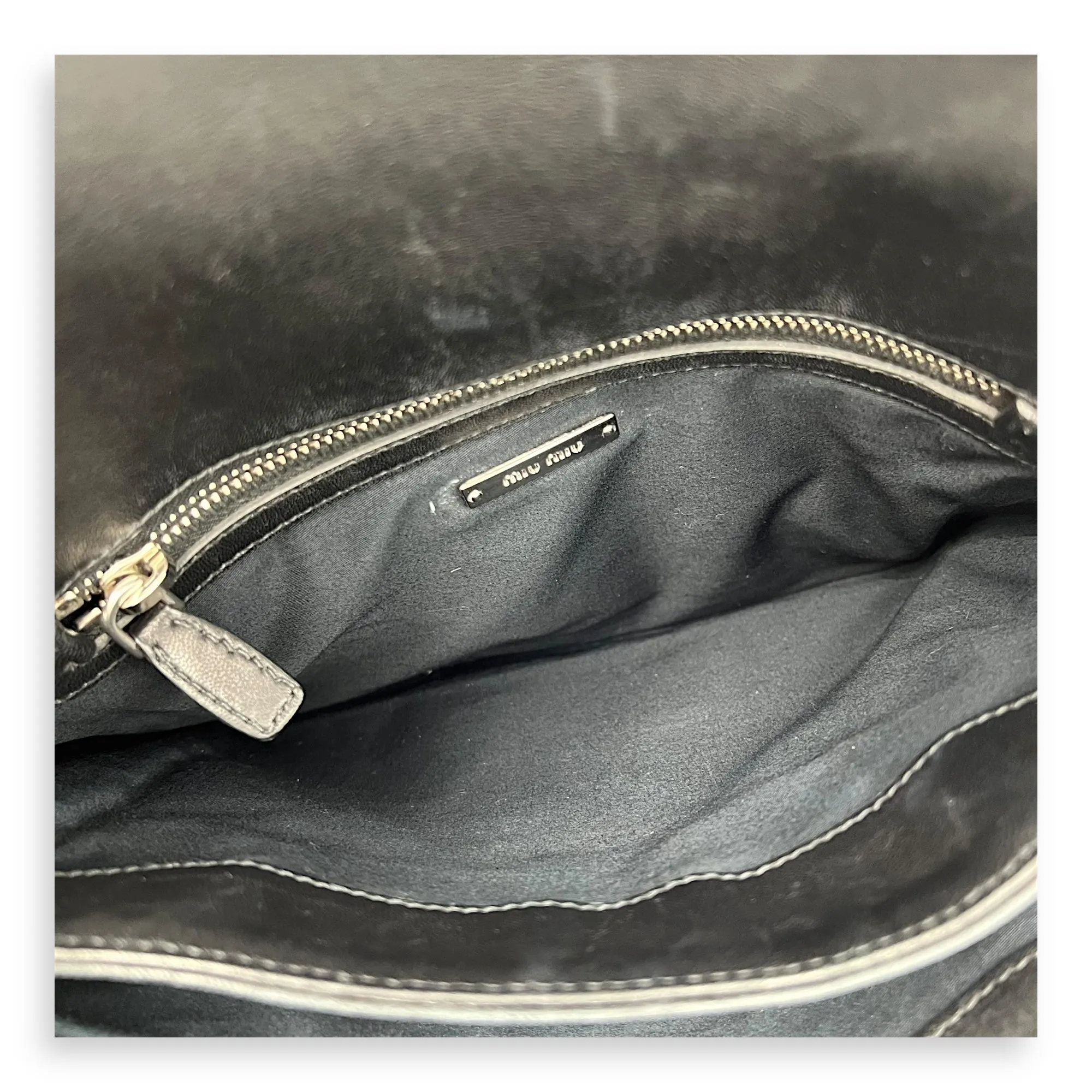 Matelassé Crossbody Bag Black in Calfskin, Silver hardware