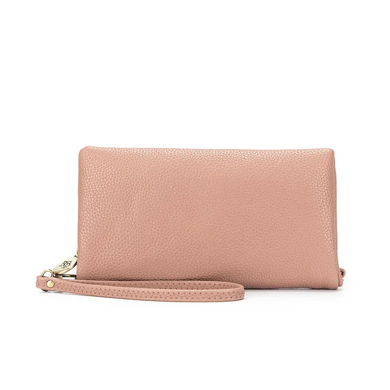 Mavie Deep Pink Crossbody Wallet
