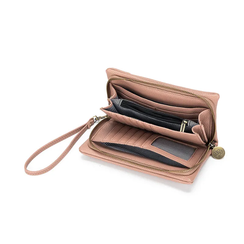 Mavie Deep Pink Crossbody Wallet
