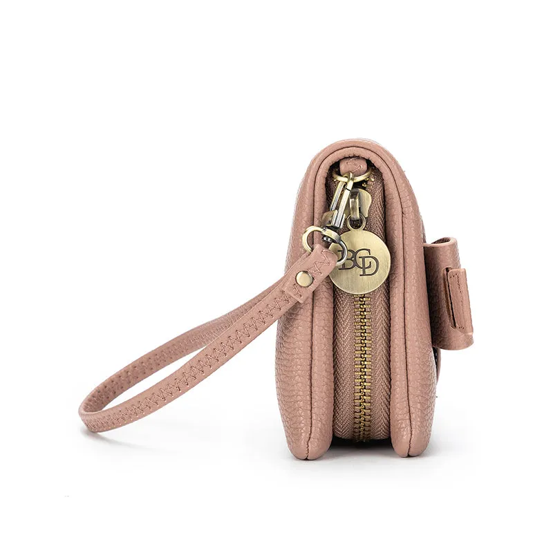 Mavie Deep Pink Crossbody Wallet