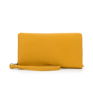 Mavie Mustard Crossbody Wallet