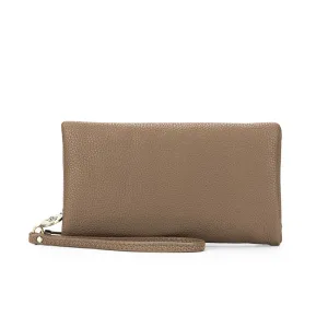 Mavie Taupe Crossbody Wallet