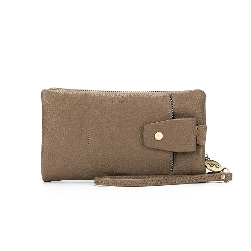 Mavie Taupe Crossbody Wallet