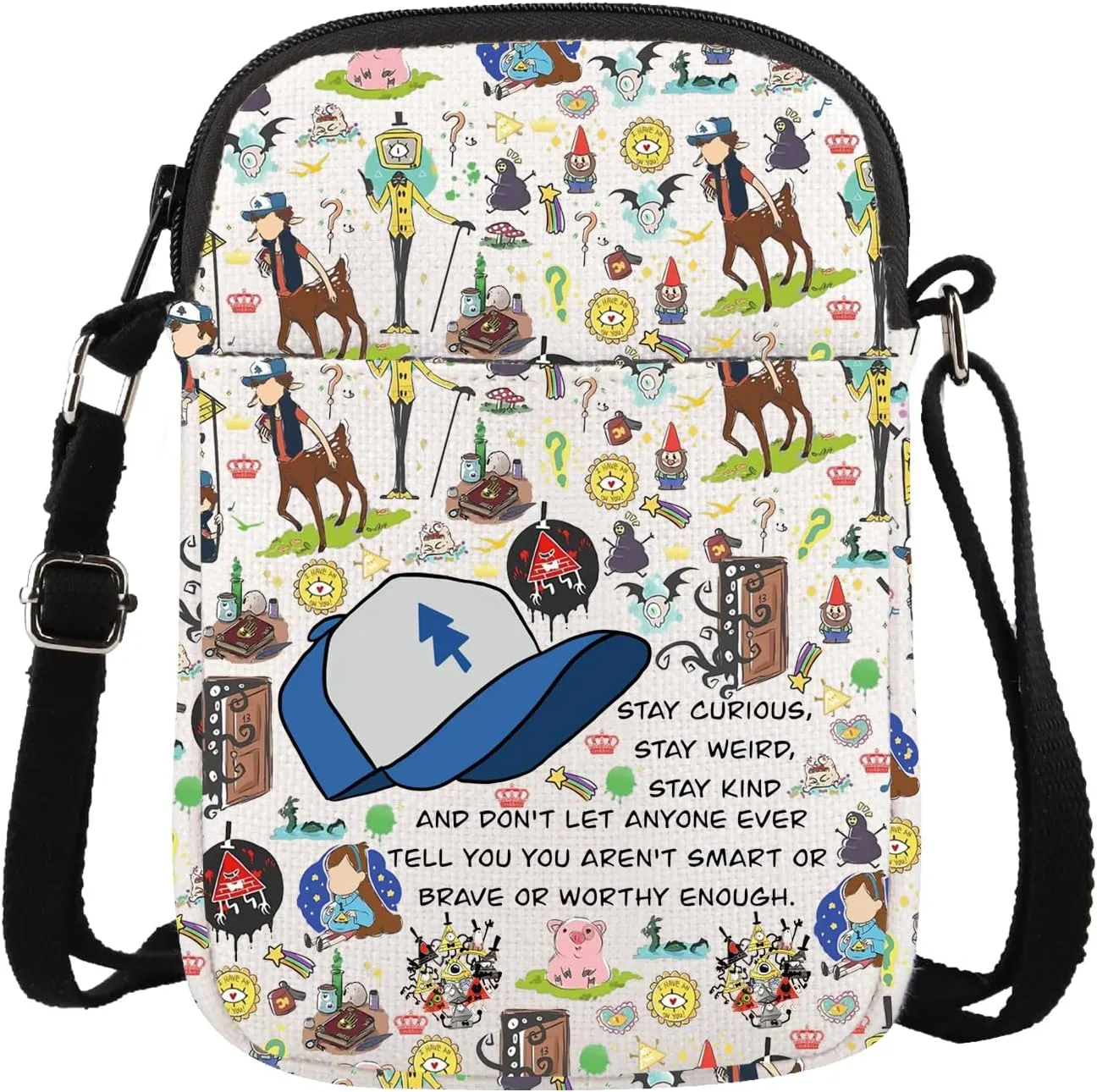 MBMSO Bill C-ipher Crossbody Bag Dipper Pines Gift for G-ravity Fans Bill C-ipher Merch G Fals Mystery Shack Crossbody Purse