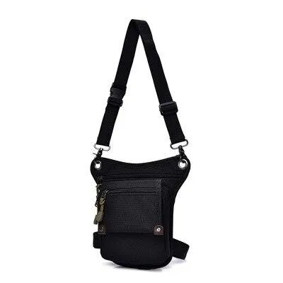 Men Canvas Drop Waist Bags Leg Pack Multifunction Shoulder Crossbody Bag Belt For Sport Climbing Bicycle and Motorcycle