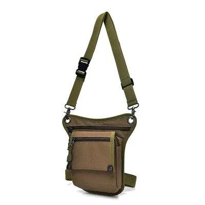 Men Canvas Drop Waist Bags Leg Pack Multifunction Shoulder Crossbody Bag Belt For Sport Climbing Bicycle and Motorcycle