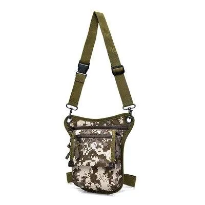 Men Canvas Drop Waist Bags Leg Pack Multifunction Shoulder Crossbody Bag Belt For Sport Climbing Bicycle and Motorcycle